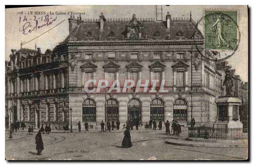 Le Mans - A Caixa de Economia — Editor St. Annet, n°118 - Frente