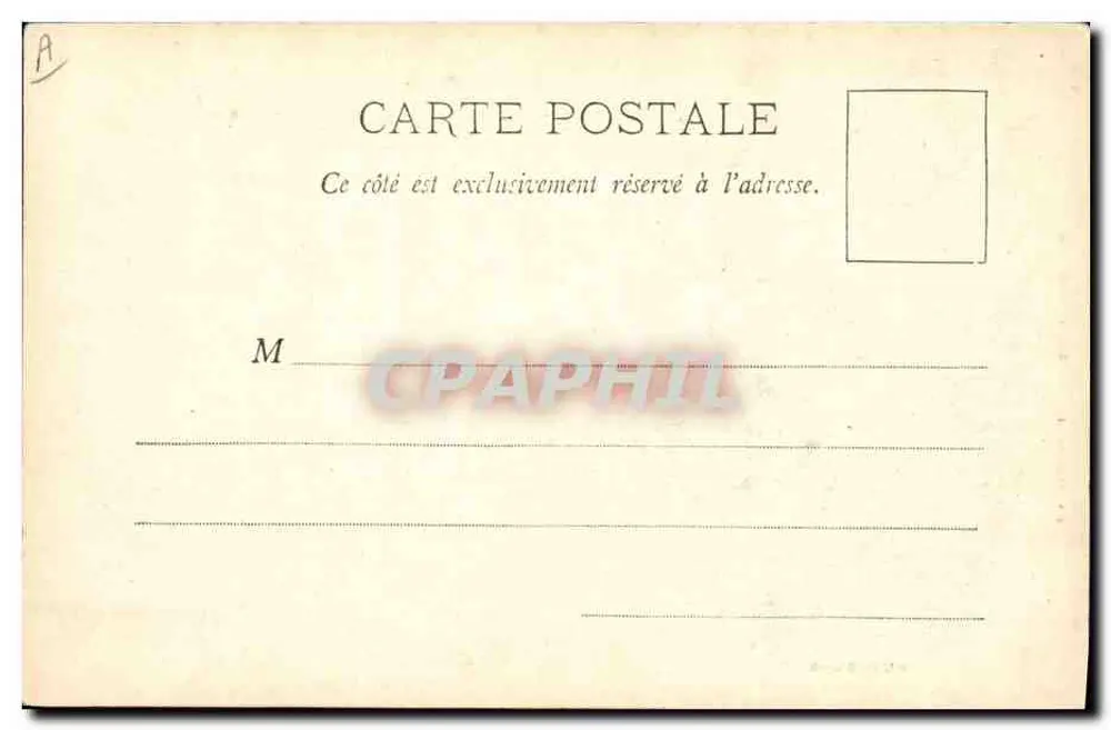Mulher com lenço e chapéu — Auvergne — Lib. Monge-Isal, 21 rue de l'Église, Clermont-Ferrand - Verso