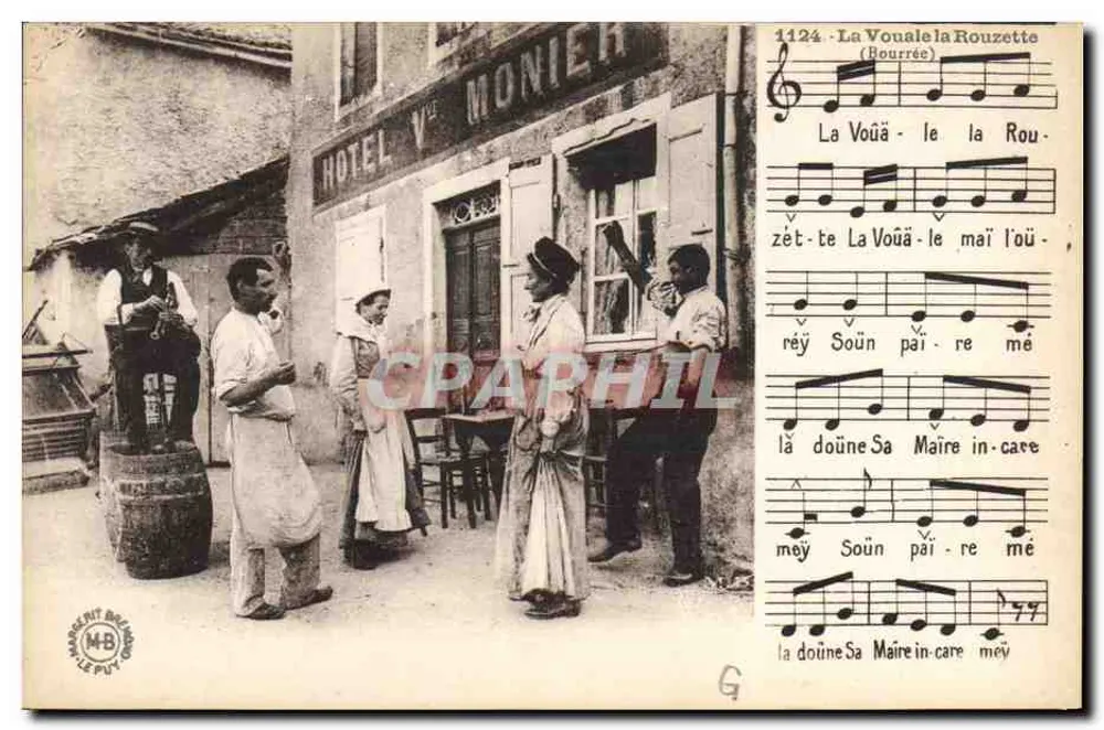 La Vouâla Rouzette (Bourrée) — canção folclórica — Margerit Brémondi, n°1124 - Frente