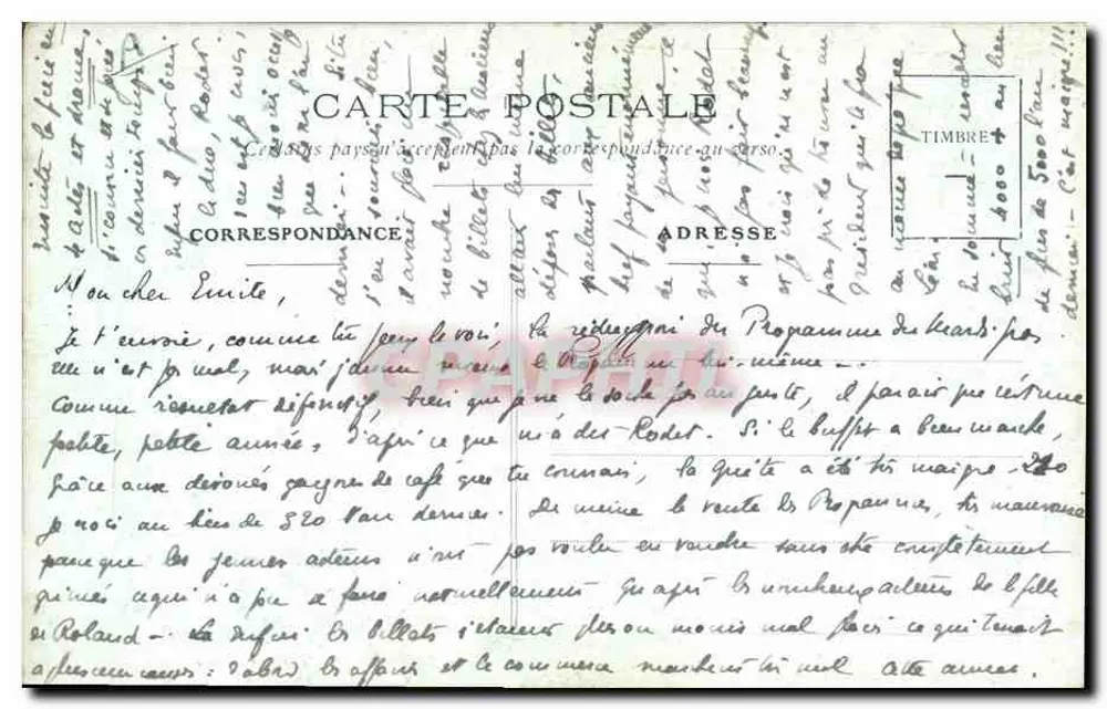 Mittelalterliche Szene — Ritter und Königin — P. Grange & C°, Lyon - Rückseite