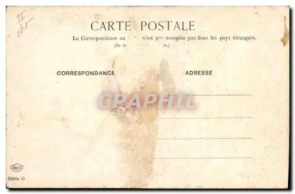 Château de Luynes — Tuschezeichnung — Verlag Artido, Serie G - Rückseite