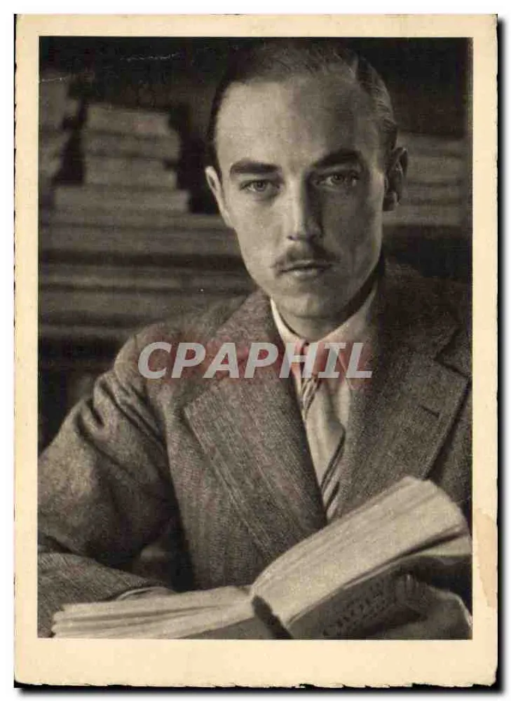 Retrato de homem com livro — S.A.R. Mgr. o Conde de Paris — editor Jean Vincent, Paris - Frente