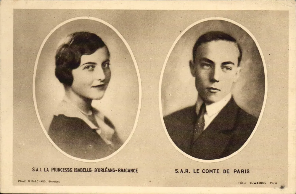 S.A.I. Prinzessin Isabelle d'Orléans-Bragance — S.A.R. Der Graf von Paris — Verlag E. Weibel, Paris - Vorderseite