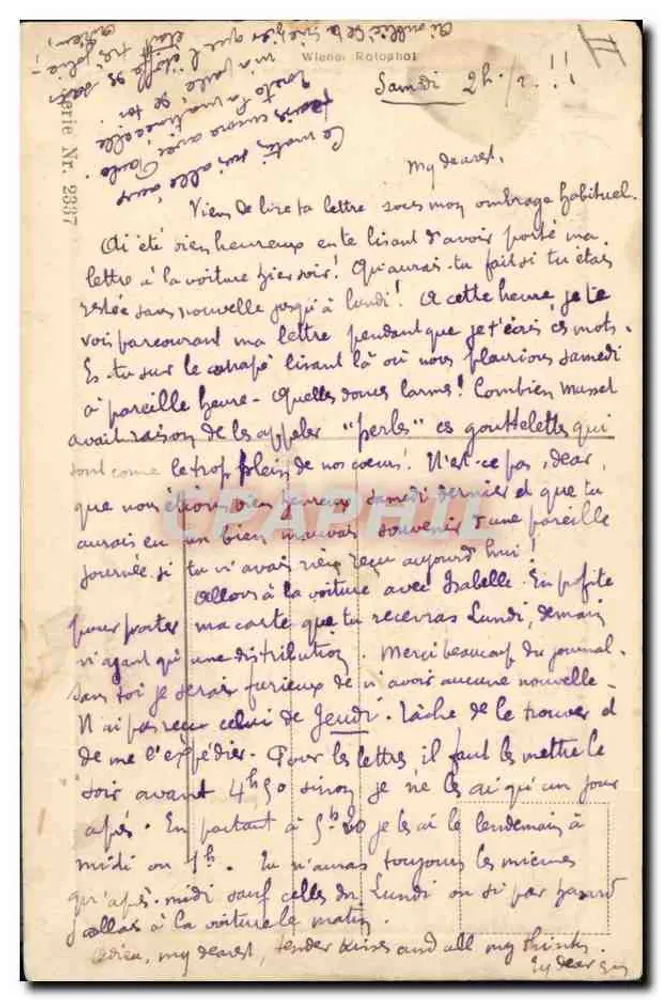 Consiglio di guerra — scena di gatti e papagallo — editore non visibile - Verso