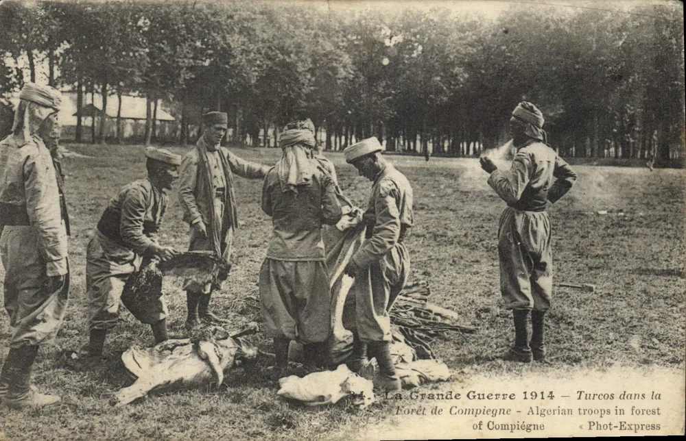 Turcos na Floresta de Compiègne — Grande Guerra 1914 — Phot-Express - Frente