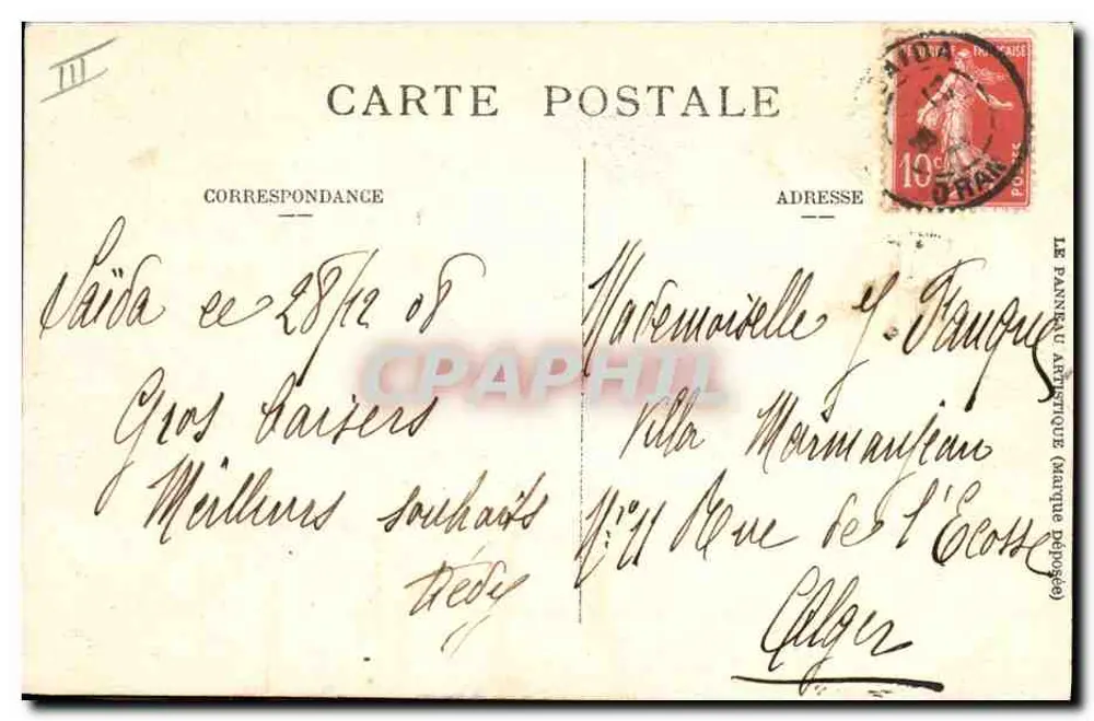Chasseurs d'Afrique auf dem Manövergelände — F. Geiser, Alger, n° 64 - Rückseite