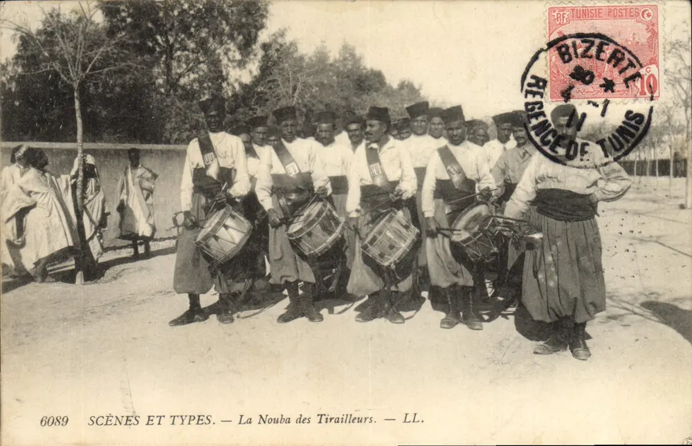 Die Nouba der Tirailleurs — SCÈNES ET TYPES — LL. — N° 6089 - Vorderseite