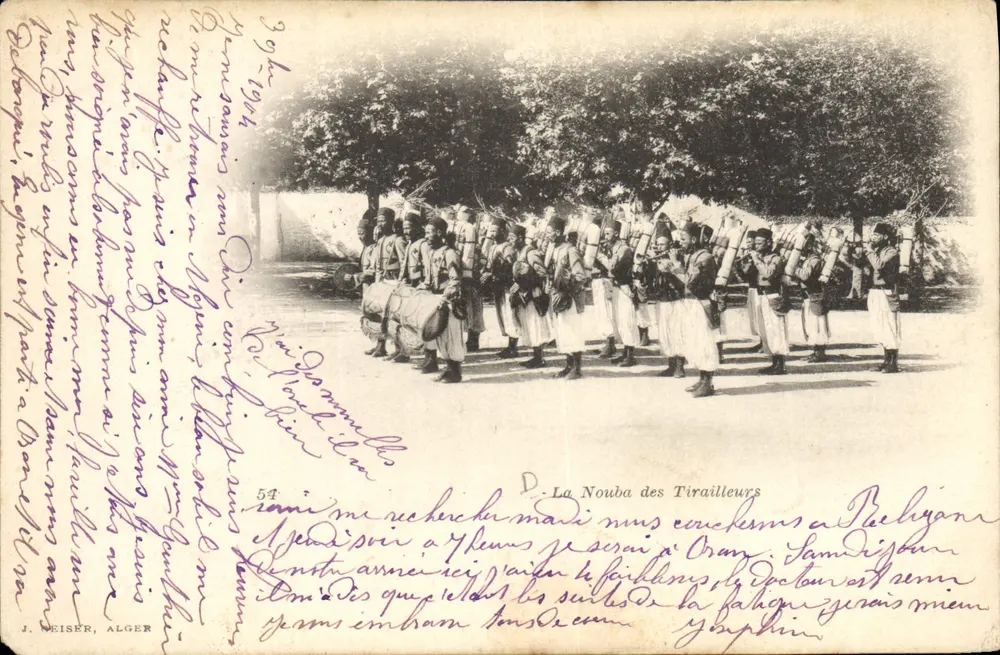 La Nouba der Tirailleure — Algerien — J. Seiser, n°54 - Vorderseite