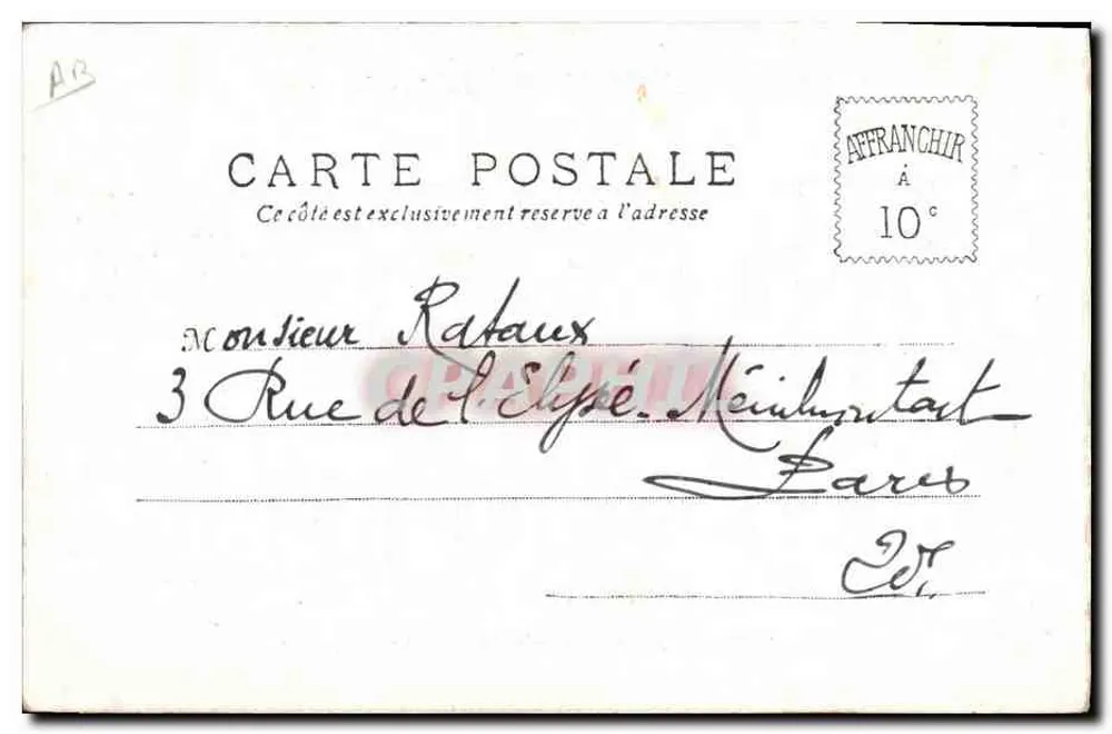 M. Clément — Ator no Teatro Déjazet — Editor não visível - Verso