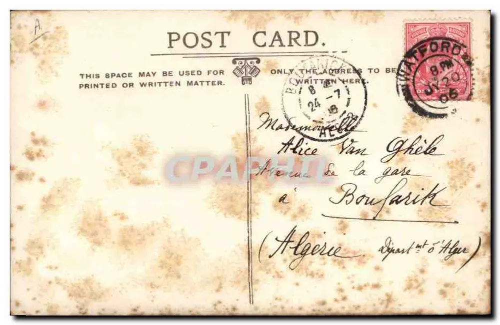 Miss Phyllis Dare — Retrato de uma jovem mulher — Regent Publishing Co. n°1029 - Verso
