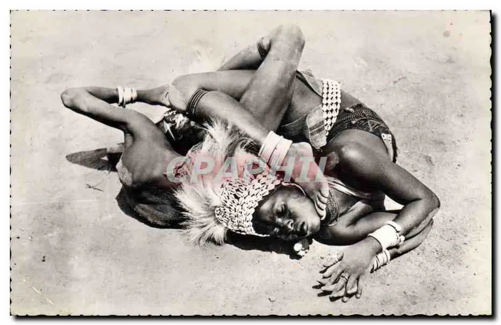 Kleine Tänzerinnen von Man — Afrika — Militärbüro H.O.F. Dakar - Vorderseite