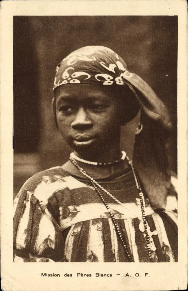 Afrikanerin – Mission der Weißen Väter – A.O.F. - Vorderseite
