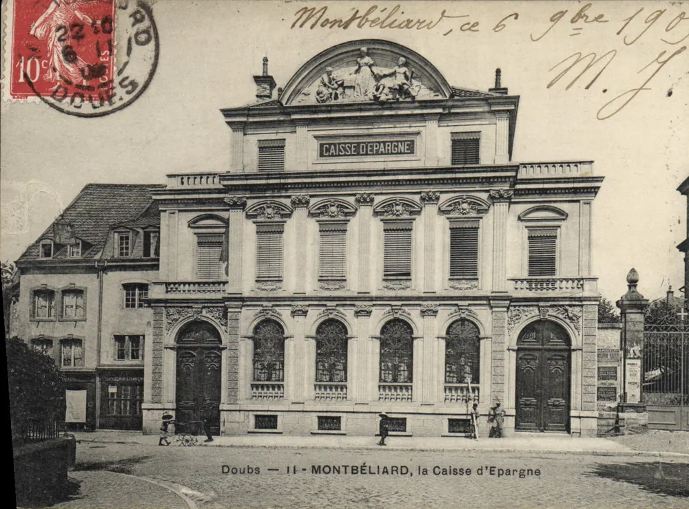 Montbéliard, a Caixa de Economia — Doubs — II — Montbéliard, a Caixa de Economia - Frente