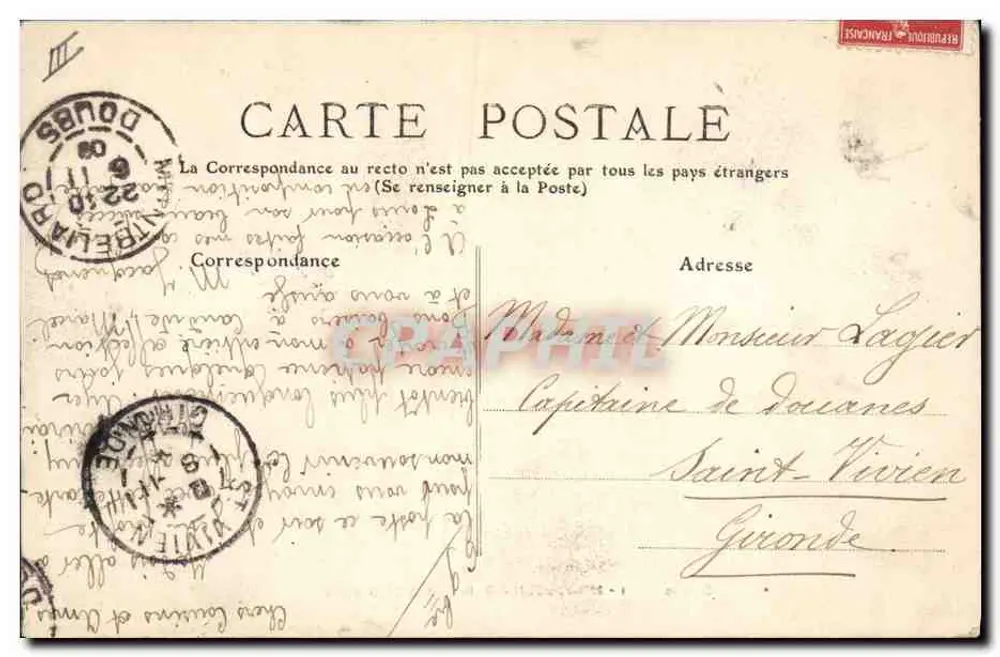Montbéliard, a Caixa de Economia — Doubs — II — Montbéliard, a Caixa de Economia - Verso