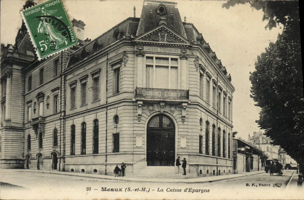 Meaux (S.-et-M.) — A Caixa de Poupança — B. F., Paris - Frente