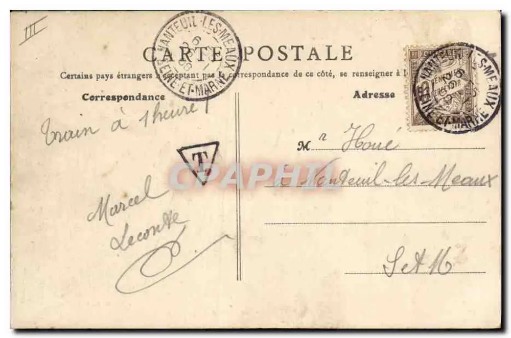 Meaux (S.-et-M.) — A Caixa de Poupança — B. F., Paris - Verso