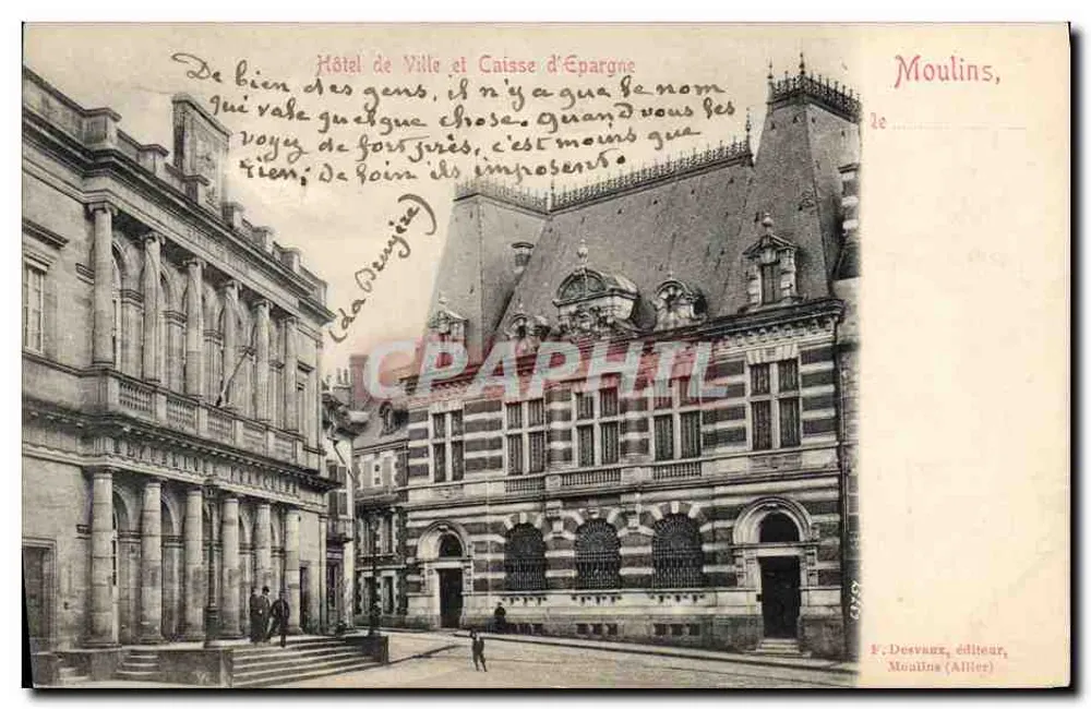 Stadthaus und Sparkasse — Moulin, Allier — F. Desvaux, Verlag - Vorderseite