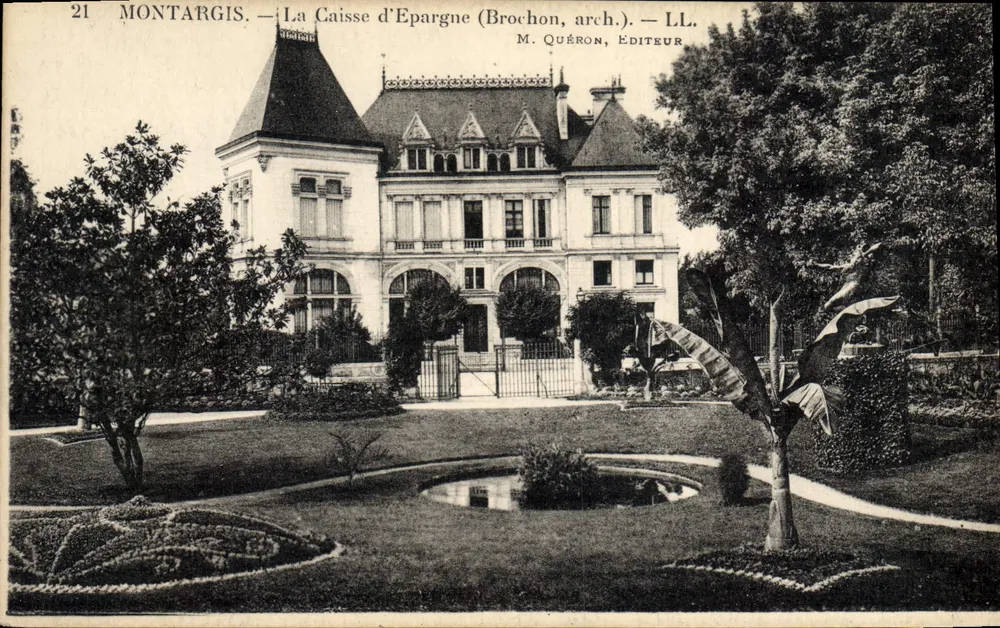 Montargis — A Caixa de Poupança (Brochon, arq.) — M. Quérón, editor - Frente