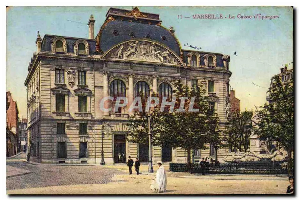 Marselha - A Caixa de Poupança — editor: Éd. Nouvelles Galeries - Frente