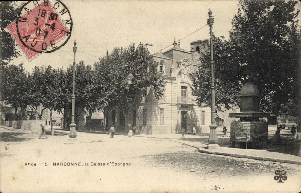 NARBONNE — a Caixa de Economia — editor M. de la Mure, n°5 - Frente