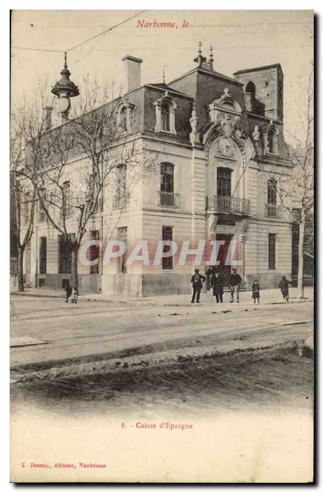 Narbonne, a Caixa de Economia — L. Jannoc, editor, Narbonne, n°8 - Frente