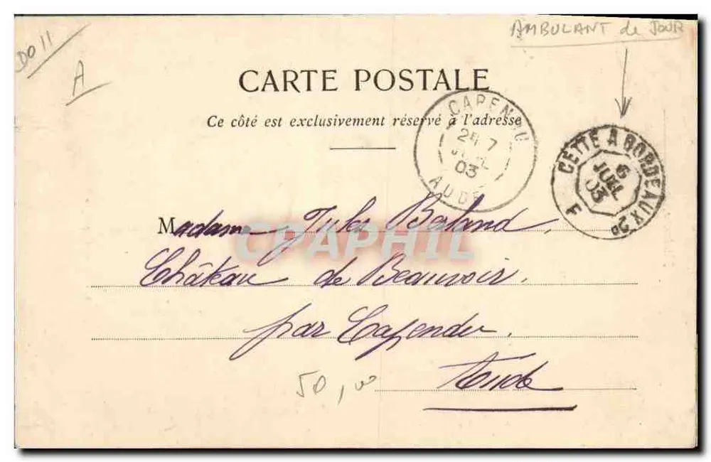 Narbonne — Caixa de Poupança — L. Janson, editor - Verso