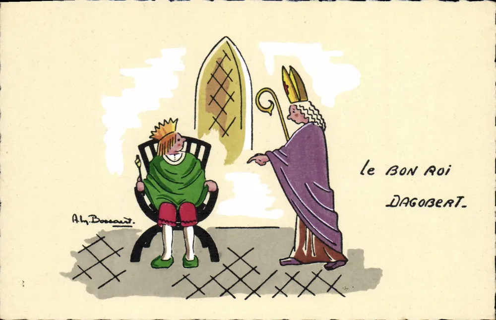 Der gute König Dagobert — Karikatur — Aly Bossard - Vorderseite