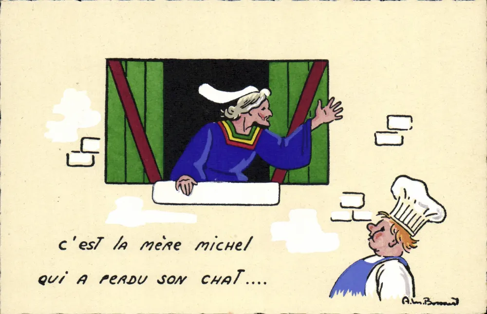 Mutter Michel — die ihren Kater verloren hat — A. B. Bernard - Vorderseite