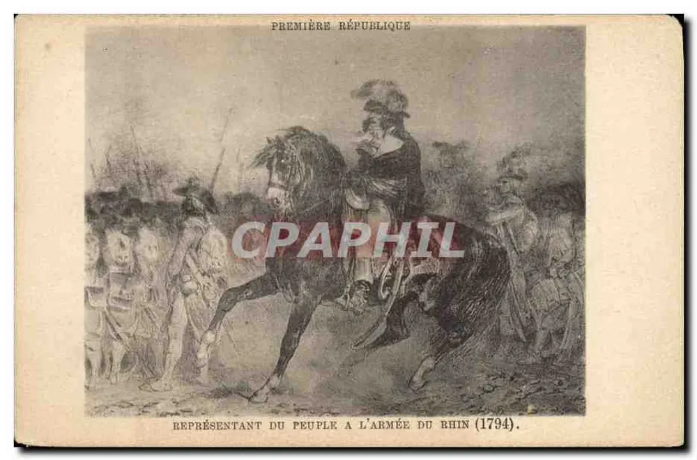 Representante do povo no exército do Reno (1794) — Primeira República — sem editor ou número visível - Frente