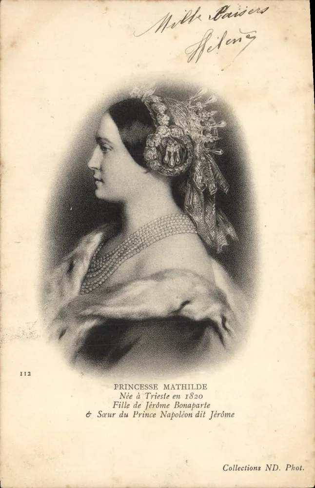 Princesa Mathilde — Hija de Jérôme Bonaparte — Colecciones ND. Fot. — N° 112 - Anverso