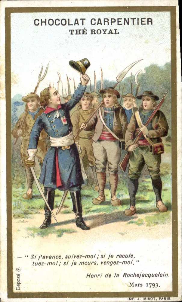 Königlicher Soldat — historische Szene — IMP. J. MINOT, PARIS - Vorderseite