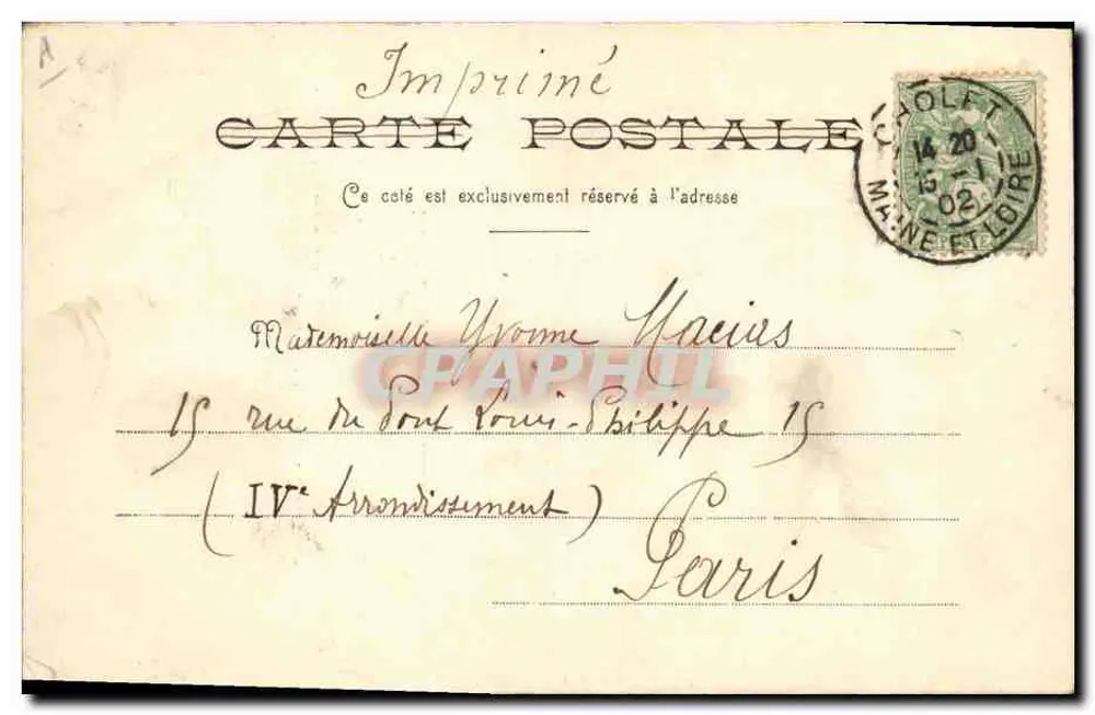 Georges Cadoudal — Souvenirs Vendéens VII — Imprimé par P. M. Paris - Rewers