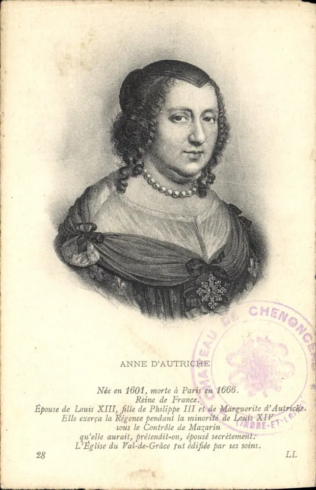 Anne von Österreich — Königin von Frankreich — Schloss Chenonceaux - Vorderseite