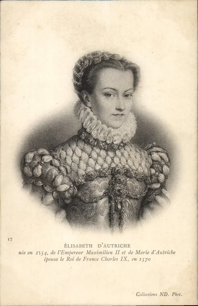 Elisabeth von Österreich — Portrait in historischem Kleid — Sammlung ND. Phot. n°17 - Vorderseite
