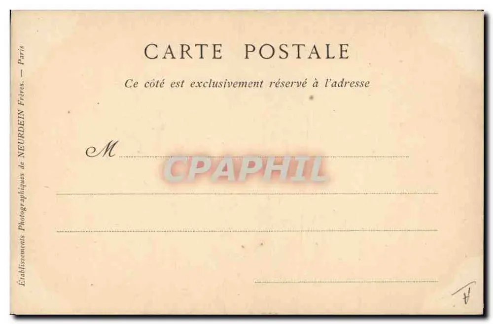 Peter I (der Große) — Zar von Russland, gravierter Porträt — Sammlung ND Phot. - Rückseite
