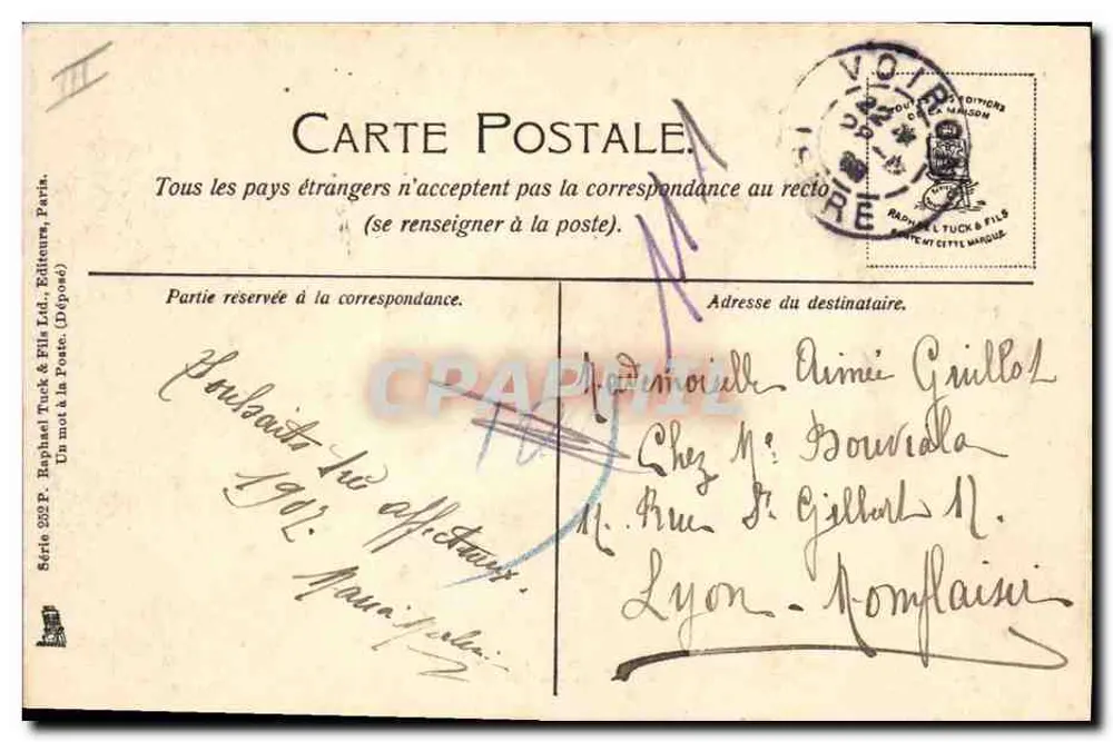As Costureiras — Série 202 P — Edições Tuck & Fils - Verso