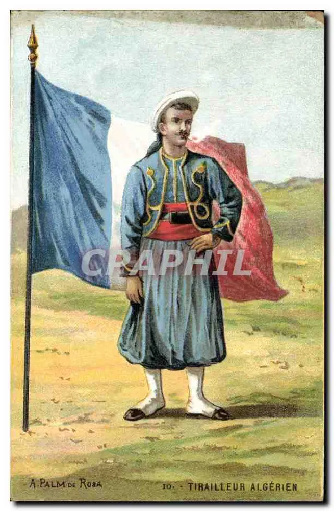 Algerischer Tirailleur — A. Palm de Rosa, n° 30 - Vorderseite