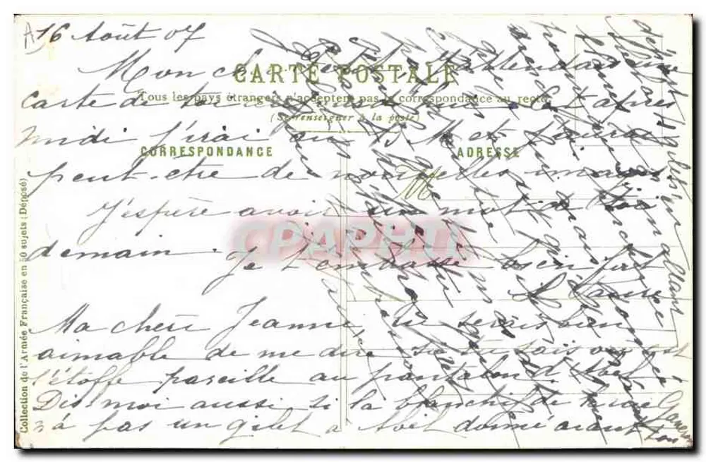Algerischer Tirailleur — A. Palm de Rosa, n° 30 - Rückseite