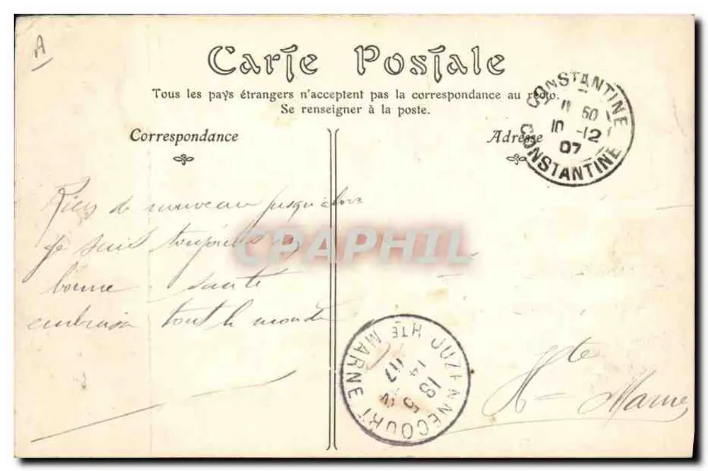 Tirailleurs Algériens, la Gardé — éditeur N.D. Pinot, n° 174 - Rückseite