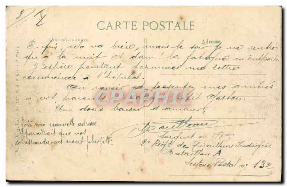 Marokkanische Tirailleurs — Fleischverteilung — ELD, 10. Serie - Rückseite