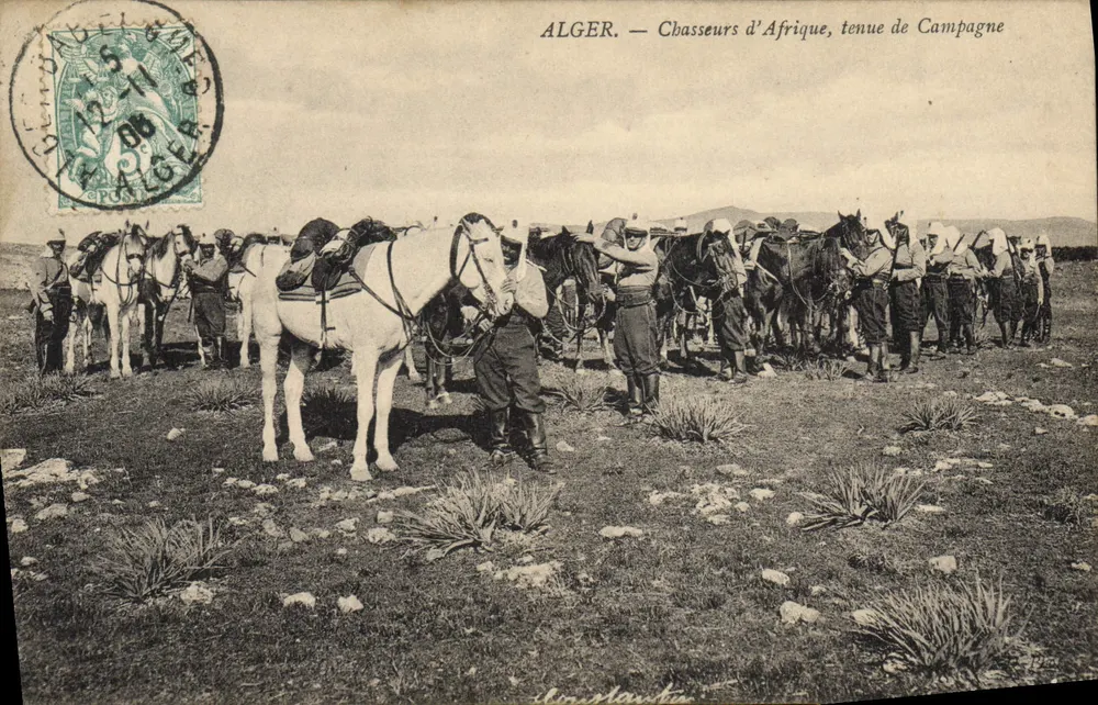 ALGER — Chasseurs d'Afrique, Felduniform — Imprimerie Marcku - Vorderseite