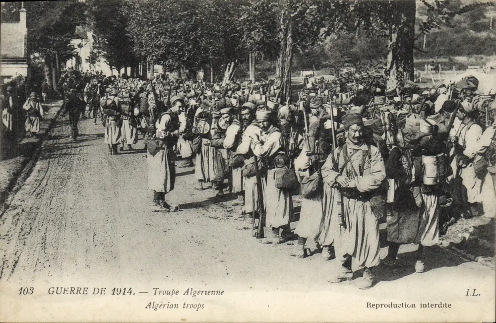 Algerijnse troep — Oorlog van 1914 — I.L. n°103 - Voorkant