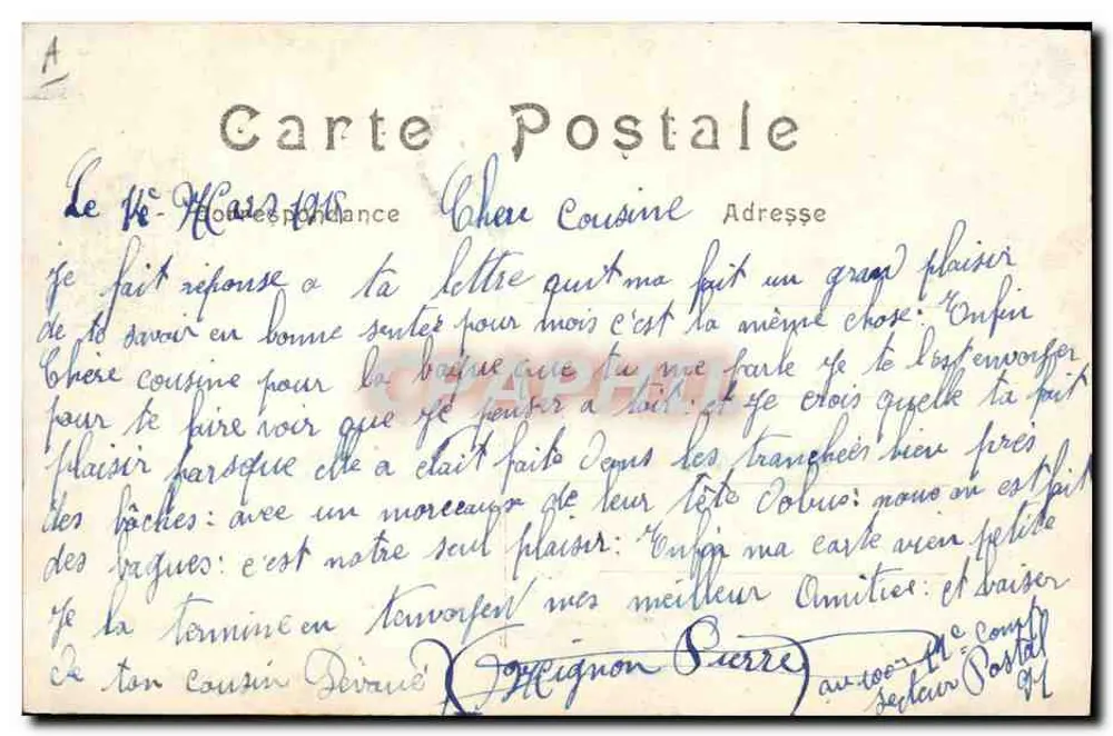 Algerijnse troep — Oorlog van 1914 — I.L. n°103 - Achterkant