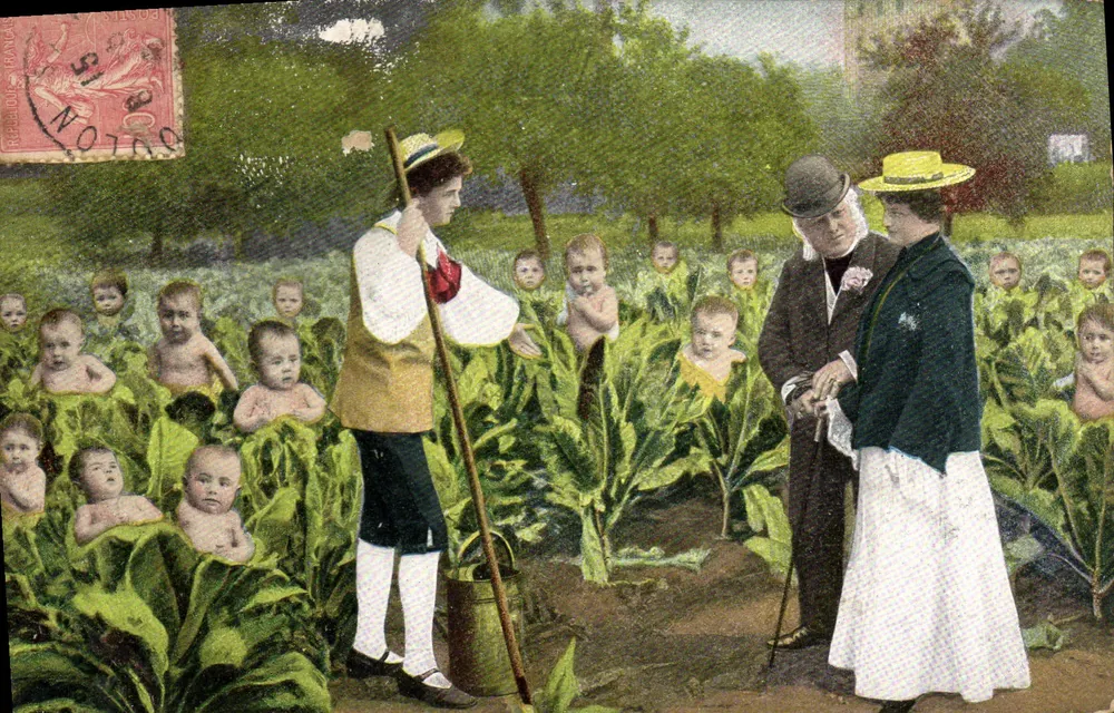 Jardim de bebês — cena humorística — editor desconhecido, série não identificada - Frente