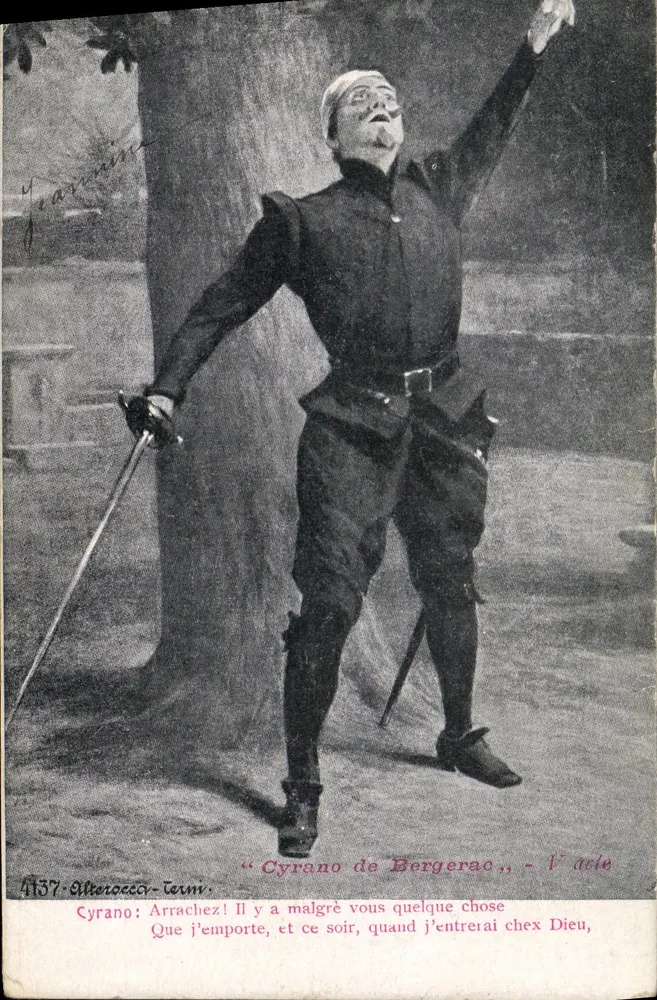 Cyrano de Bergerac — scène d'acte I — éditeur Alterocca-Terni, n° 4137 - Frente