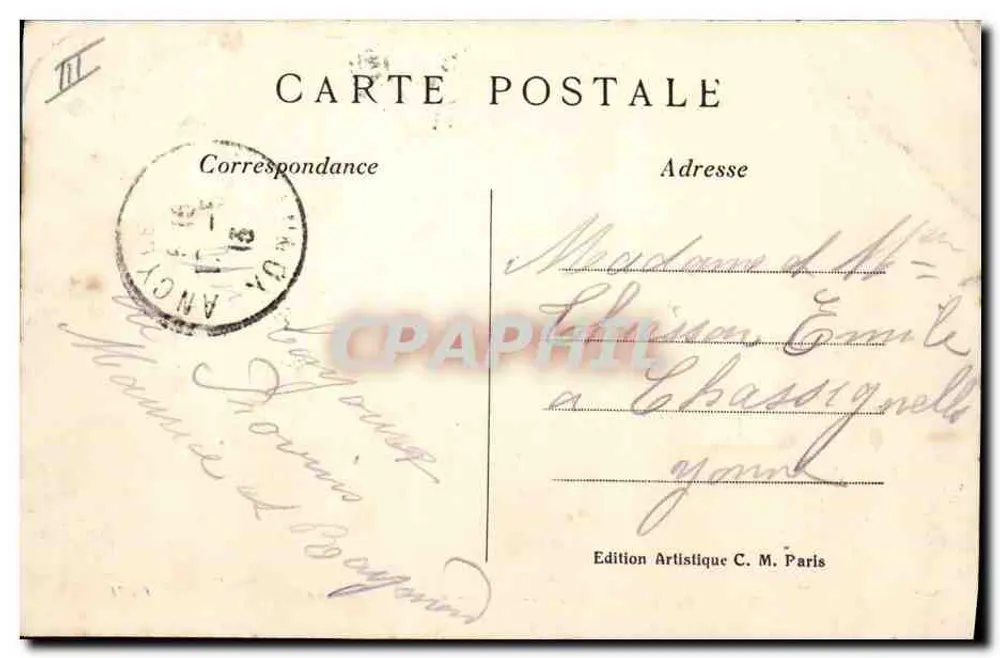 Provins (S.-et-M.) — Caixa de Poupança — Edição C. M. - Verso