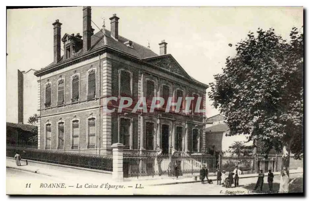 Roanne — La Caisse d'Épargne — E. Grangottier, LL. n°11 - Frente
