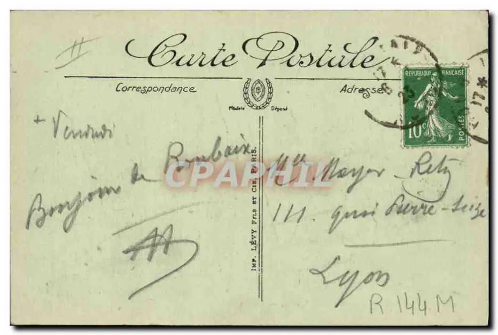 Roubaix — Die Bank von Frankreich — LL. — Nr. 37 - Rückseite