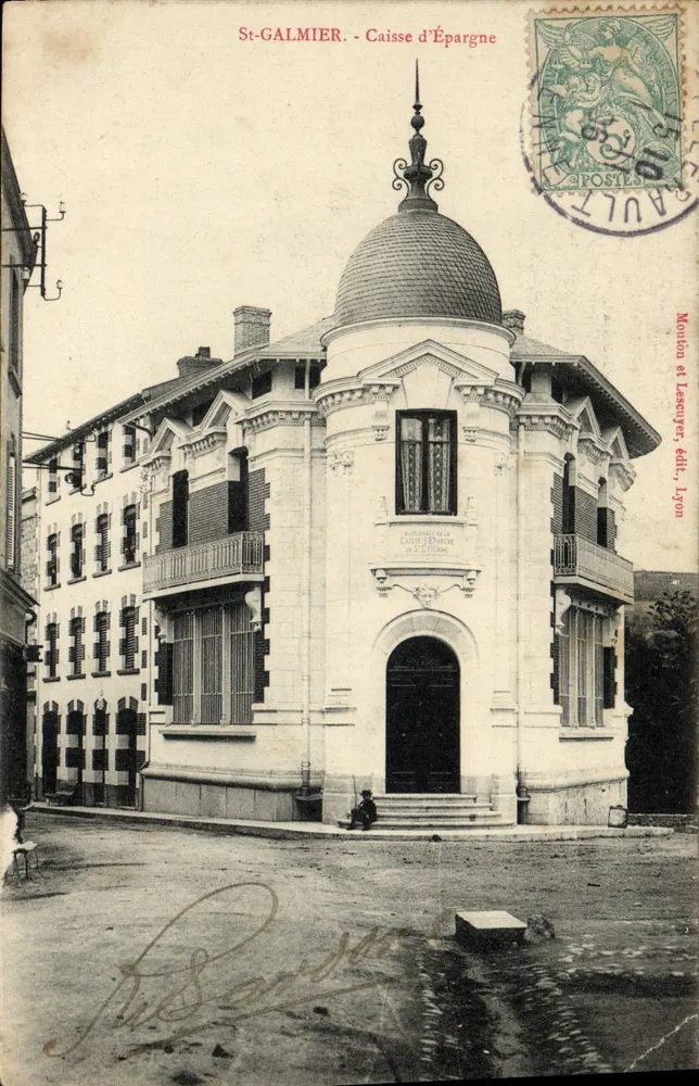 St-GALMIER - Caixa de Poupança — Moulin e Lesnuyer, Lyon - Frente