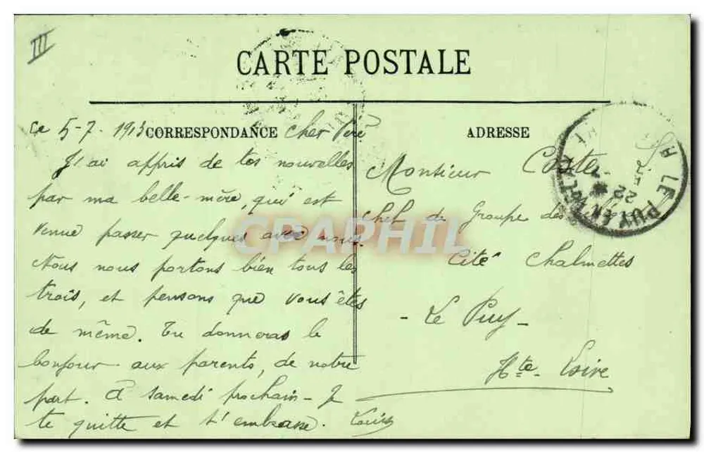 Saint-Chamond — A Caixa de Poupança — LL - Verso
